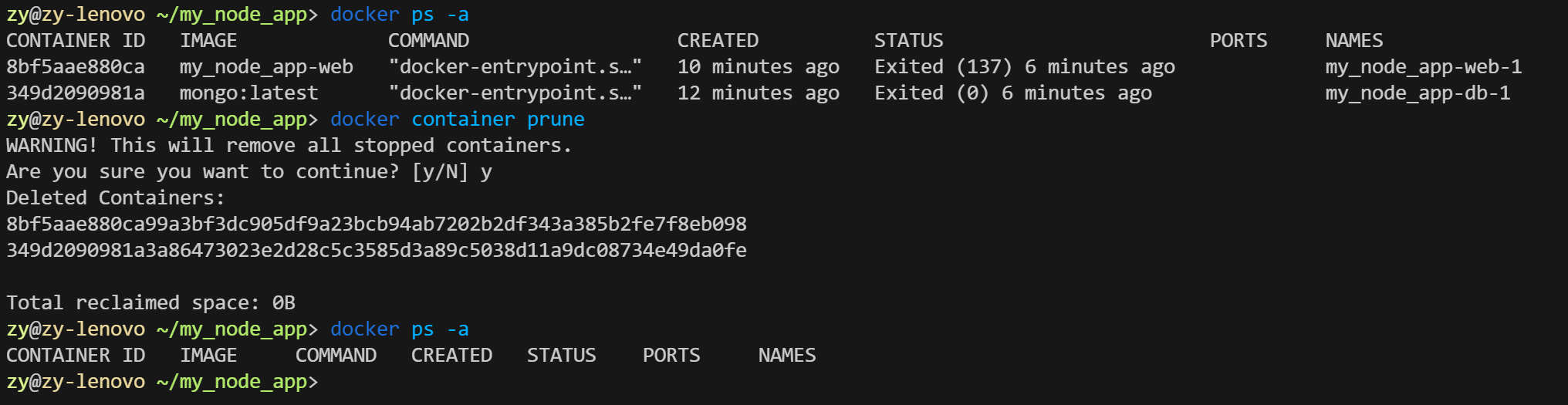 Fig.31 docker container prune